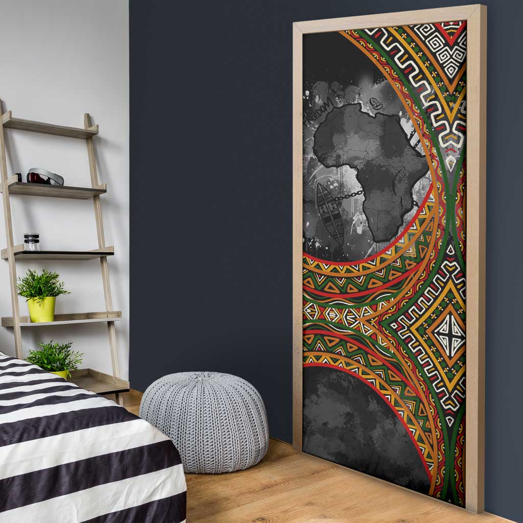 Amilcar Cabral Door Cover African Map with Chains Freedom Theme Revolutionary Liberation Tribute - Wonder Print Shop