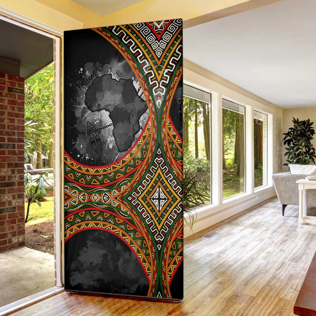 Amilcar Cabral Door Cover African Map with Chains Freedom Theme Revolutionary Liberation Tribute - Wonder Print Shop