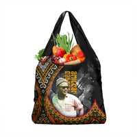 Amilcar Cabral Grocery Bag African Map with Chains Freedom Theme Revolutionary Liberation Tribute - Wonder Print Shop