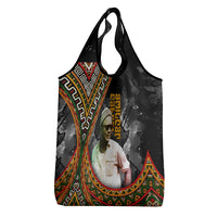 Amilcar Cabral Grocery Bag African Map with Chains Freedom Theme Revolutionary Liberation Tribute - Wonder Print Shop