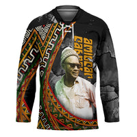 Amilcar Cabral Hockey Jersey African Map with Chains Freedom Theme Revolutionary Liberation Tribute - Wonder Print Shop