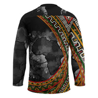 Amilcar Cabral Hockey Jersey African Map with Chains Freedom Theme Revolutionary Liberation Tribute - Wonder Print Shop