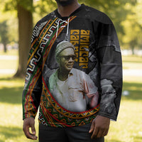 Amilcar Cabral Hockey Jersey African Map with Chains Freedom Theme Revolutionary Liberation Tribute - Wonder Print Shop