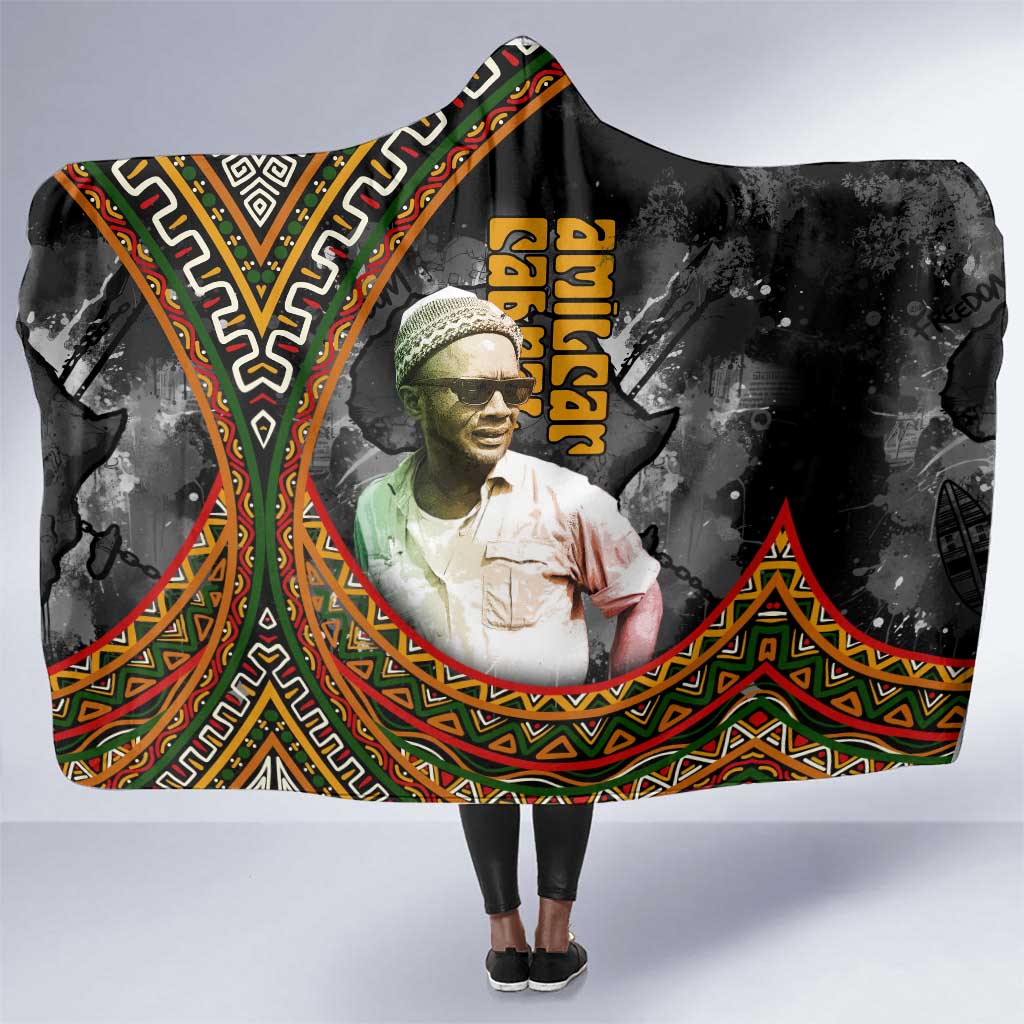Amilcar Cabral Hooded Blanket African Map with Chains Freedom Theme Revolutionary Liberation Tribute - Wonder Print Shop