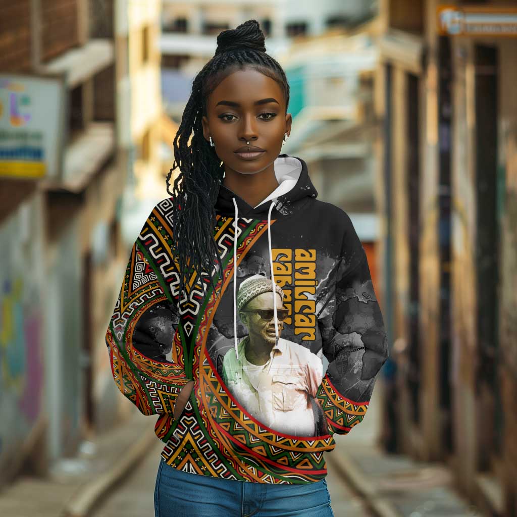 Amilcar Cabral Hoodie African Map with Chains Freedom Theme Revolutionary Liberation Tribute - Wonder Print Shop