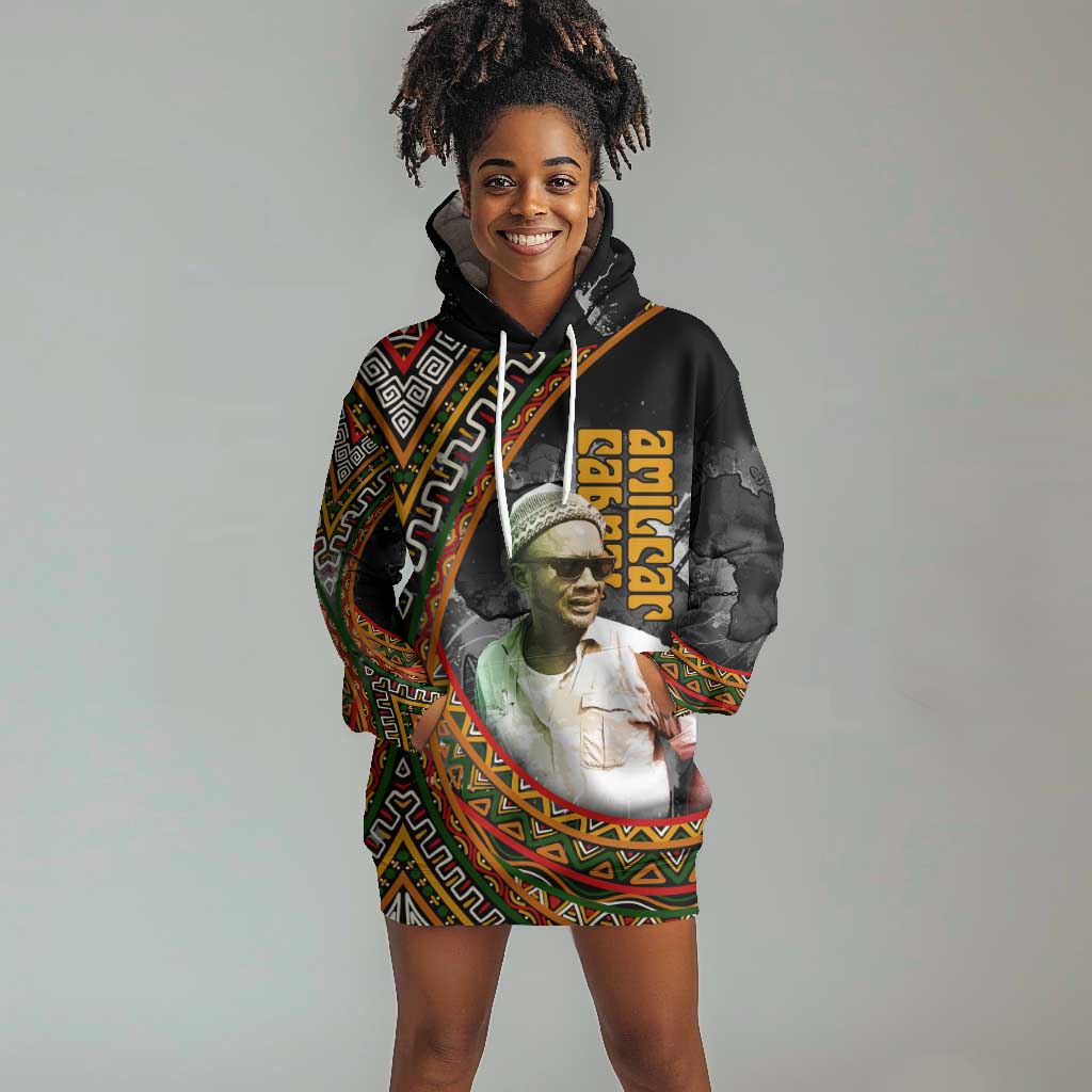 Amilcar Cabral Hoodie Dress African Map with Chains Freedom Theme Revolutionary Liberation Tribute - Wonder Print Shop