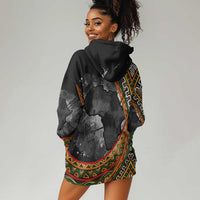 Amilcar Cabral Hoodie Dress African Map with Chains Freedom Theme Revolutionary Liberation Tribute - Wonder Print Shop