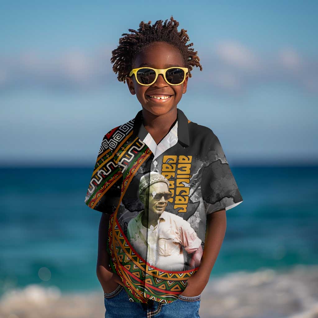 Amilcar Cabral Kid Hawaiian Shirt African Map with Chains Freedom Theme Revolutionary Liberation Tribute - Wonder Print Shop