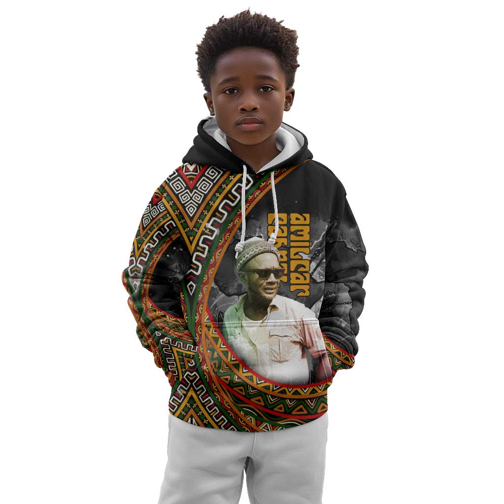 Amilcar Cabral Kid Hoodie African Map with Chains Freedom Theme Revolutionary Liberation Tribute - Wonder Print Shop