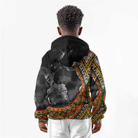Amilcar Cabral Kid Hoodie African Map with Chains Freedom Theme Revolutionary Liberation Tribute - Wonder Print Shop