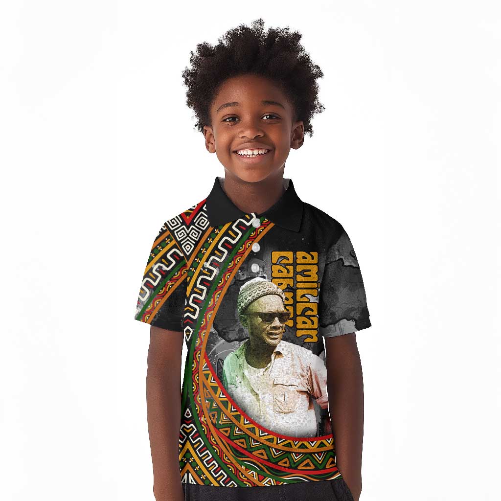 Amilcar Cabral Kid Polo Shirt African Map with Chains Freedom Theme Revolutionary Liberation Tribute - Wonder Print Shop