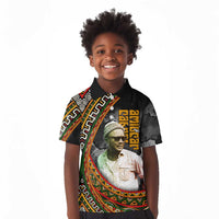 Amilcar Cabral Kid Polo Shirt African Map with Chains Freedom Theme Revolutionary Liberation Tribute - Wonder Print Shop