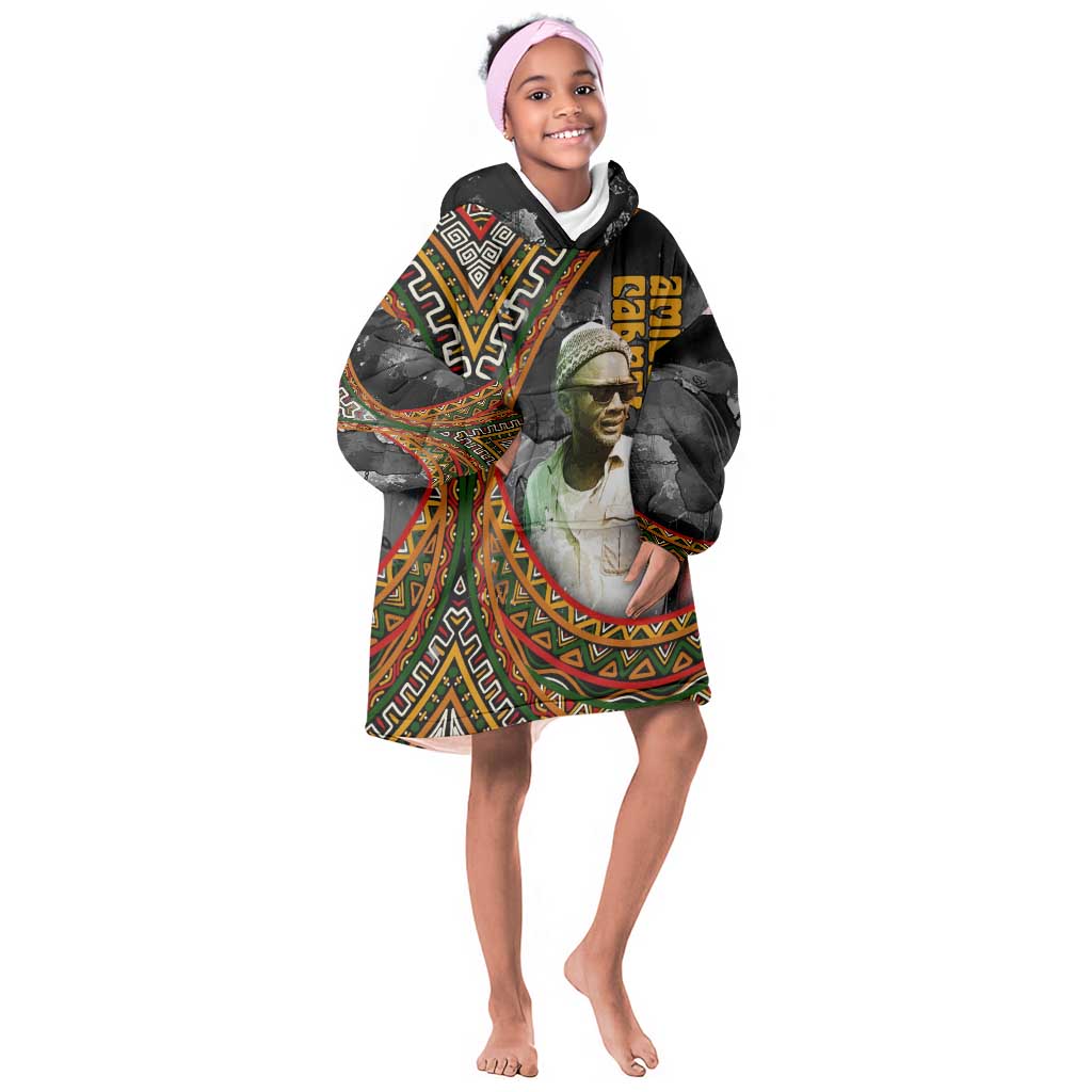 Amilcar Cabral Kid Wearable Blanket Hoodie African Map with Chains Freedom Theme Revolutionary Liberation Tribute - Wonder Print Shop