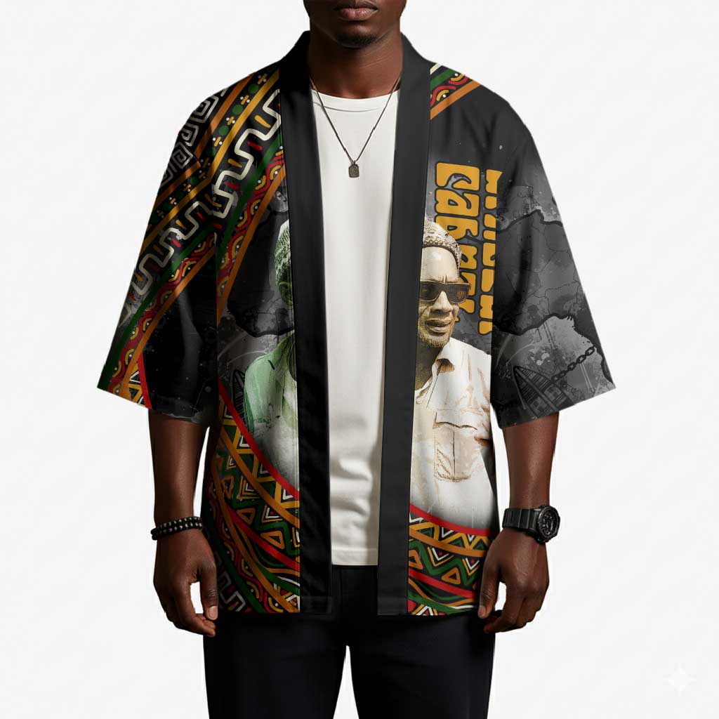 Amilcar Cabral Kimono African Map with Chains Freedom Theme Revolutionary Liberation Tribute - Wonder Print Shop