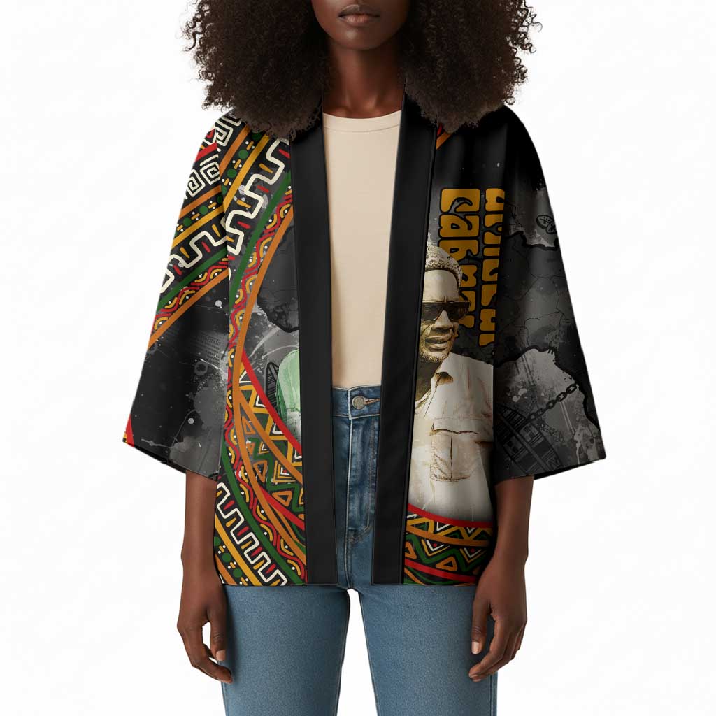 Amilcar Cabral Kimono African Map with Chains Freedom Theme Revolutionary Liberation Tribute - Wonder Print Shop
