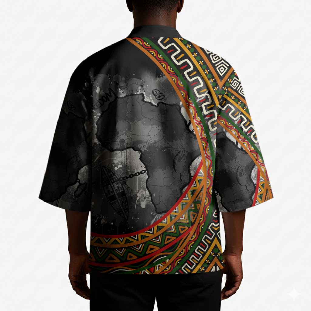 Amilcar Cabral Kimono African Map with Chains Freedom Theme Revolutionary Liberation Tribute - Wonder Print Shop