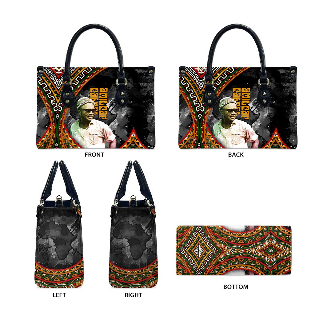 Amilcar Cabral Leather Bag African Map with Chains Freedom Theme Revolutionary Liberation Tribute - Wonder Print Shop