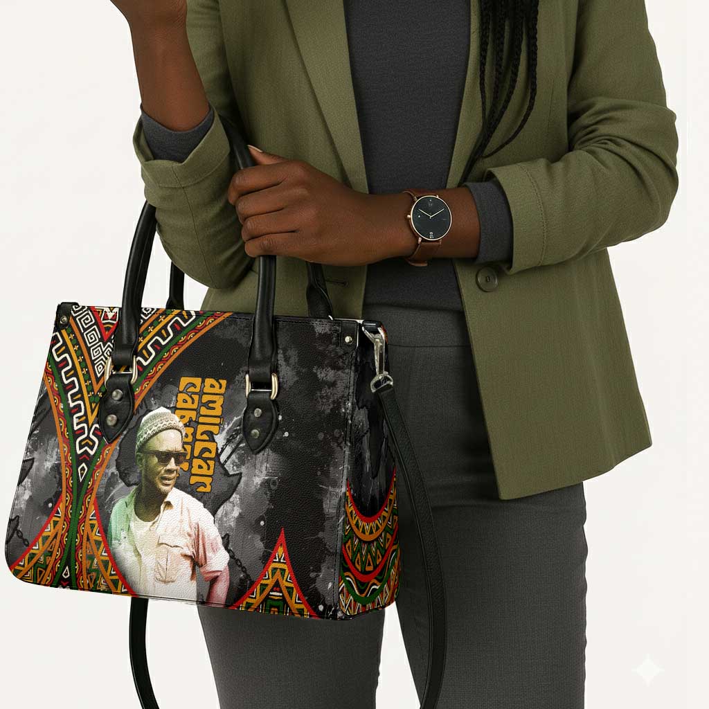 Amilcar Cabral Leather Bag African Map with Chains Freedom Theme Revolutionary Liberation Tribute - Wonder Print Shop