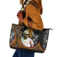 Amilcar Cabral Leather Tote Bag African Map with Chains Freedom Theme Revolutionary Liberation Tribute - Wonder Print Shop
