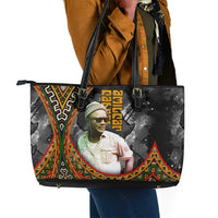 Amilcar Cabral Leather Tote Bag African Map with Chains Freedom Theme Revolutionary Liberation Tribute - Wonder Print Shop