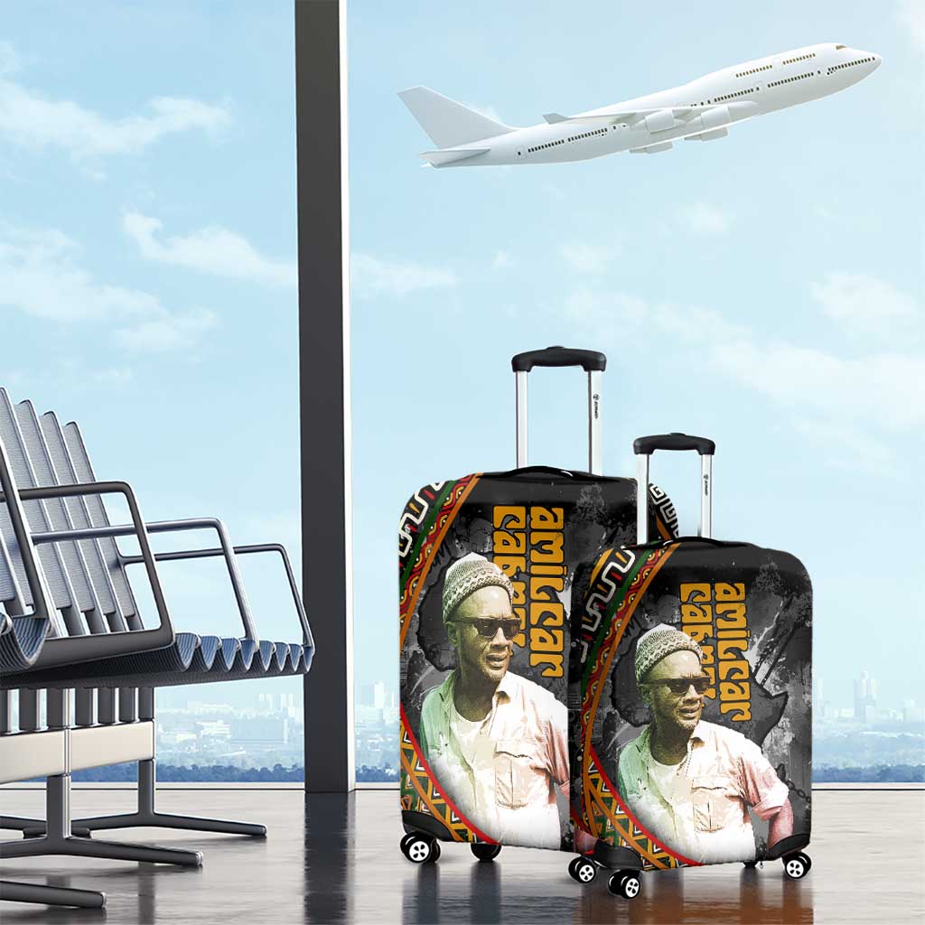 Amilcar Cabral Luggage Cover African Map with Chains Freedom Theme Revolutionary Liberation Tribute - Wonder Print Shop