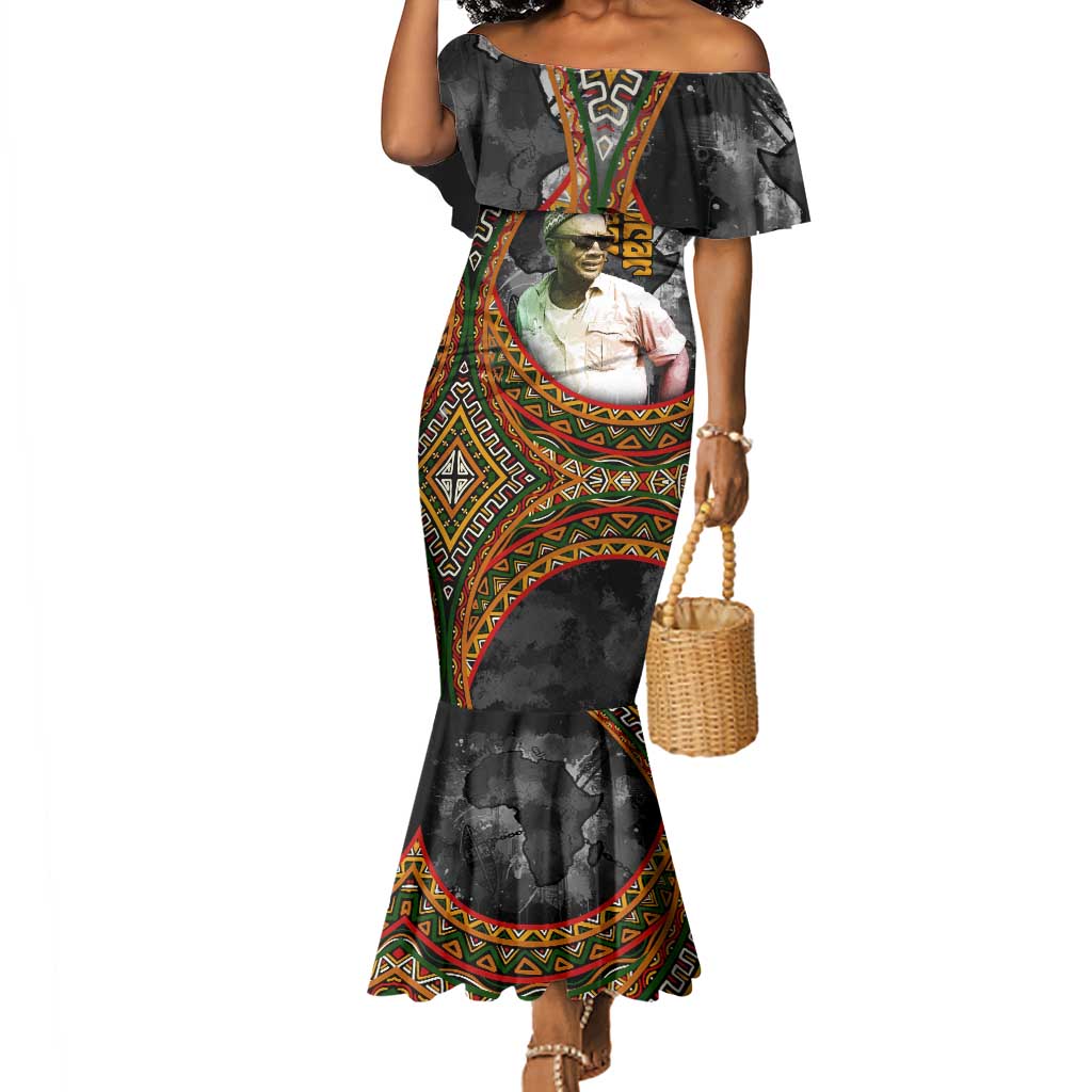 Amilcar Cabral Mermaid Dress African Map with Chains Freedom Theme Revolutionary Liberation Tribute - Wonder Print Shop