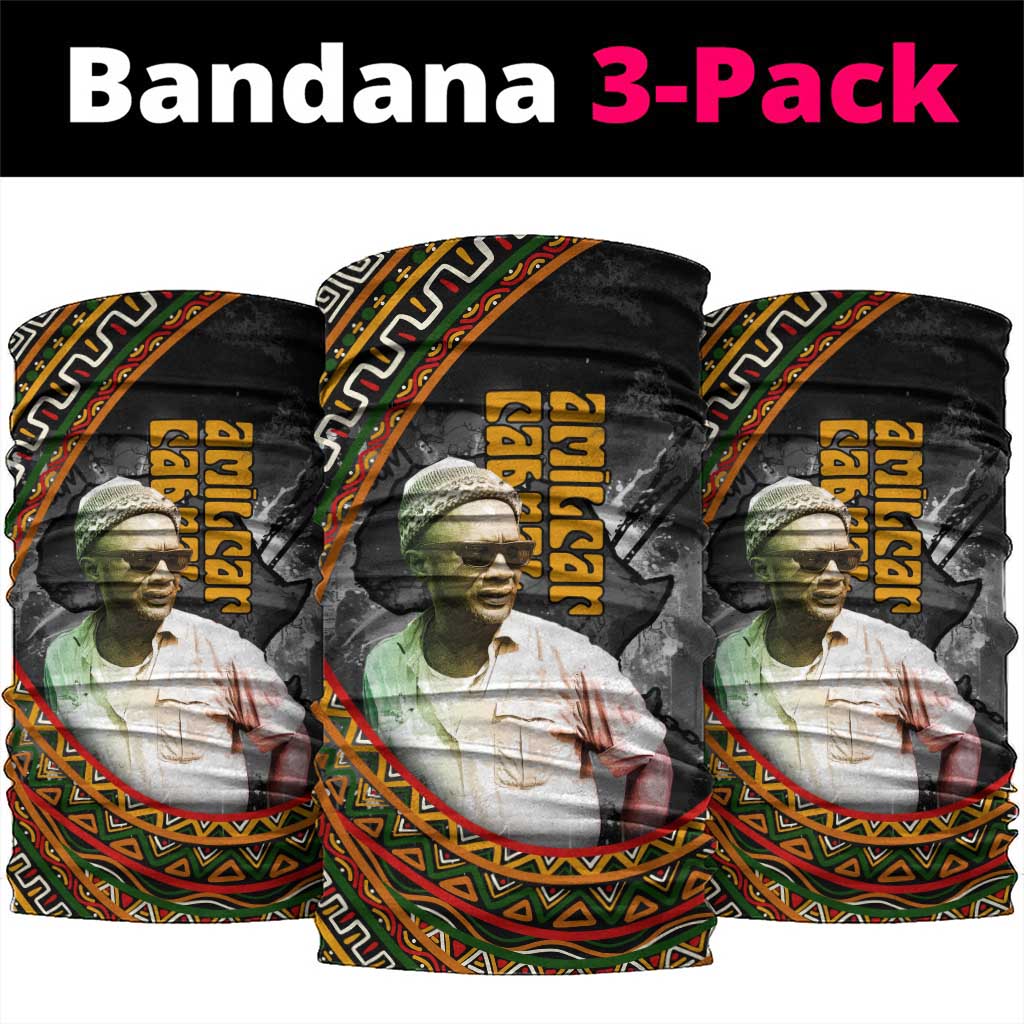 Amilcar Cabral Neck Gaiter African Map with Chains Freedom Theme Revolutionary Liberation Tribute - Wonder Print Shop
