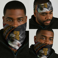 Amilcar Cabral Neck Gaiter African Map with Chains Freedom Theme Revolutionary Liberation Tribute - Wonder Print Shop