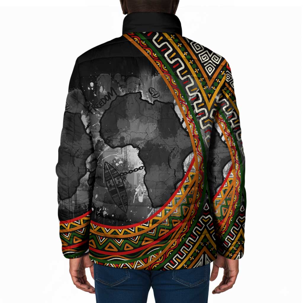 Amilcar Cabral Padded Jacket African Map with Chains Freedom Theme Revolutionary Liberation Tribute - Wonder Print Shop