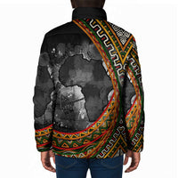 Amilcar Cabral Padded Jacket African Map with Chains Freedom Theme Revolutionary Liberation Tribute - Wonder Print Shop