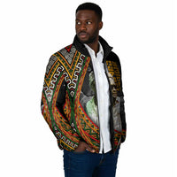 Amilcar Cabral Padded Jacket African Map with Chains Freedom Theme Revolutionary Liberation Tribute - Wonder Print Shop