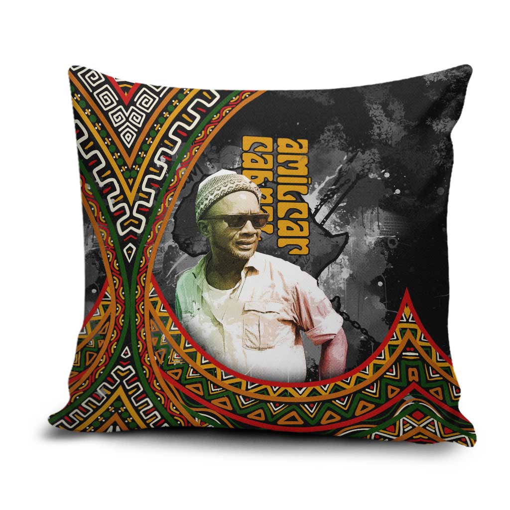 Amilcar Cabral Pillow Cover African Map with Chains Freedom Theme Revolutionary Liberation Tribute - Wonder Print Shop
