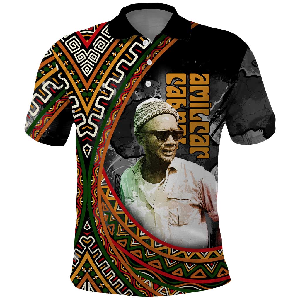 Amilcar Cabral Polo Shirt African Map with Chains Freedom Theme Revolutionary Liberation Tribute - Wonder Print Shop