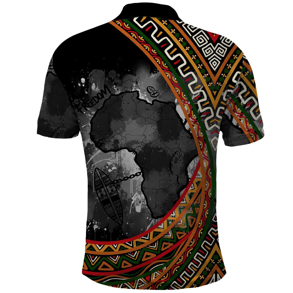 Amilcar Cabral Polo Shirt African Map with Chains Freedom Theme Revolutionary Liberation Tribute - Wonder Print Shop
