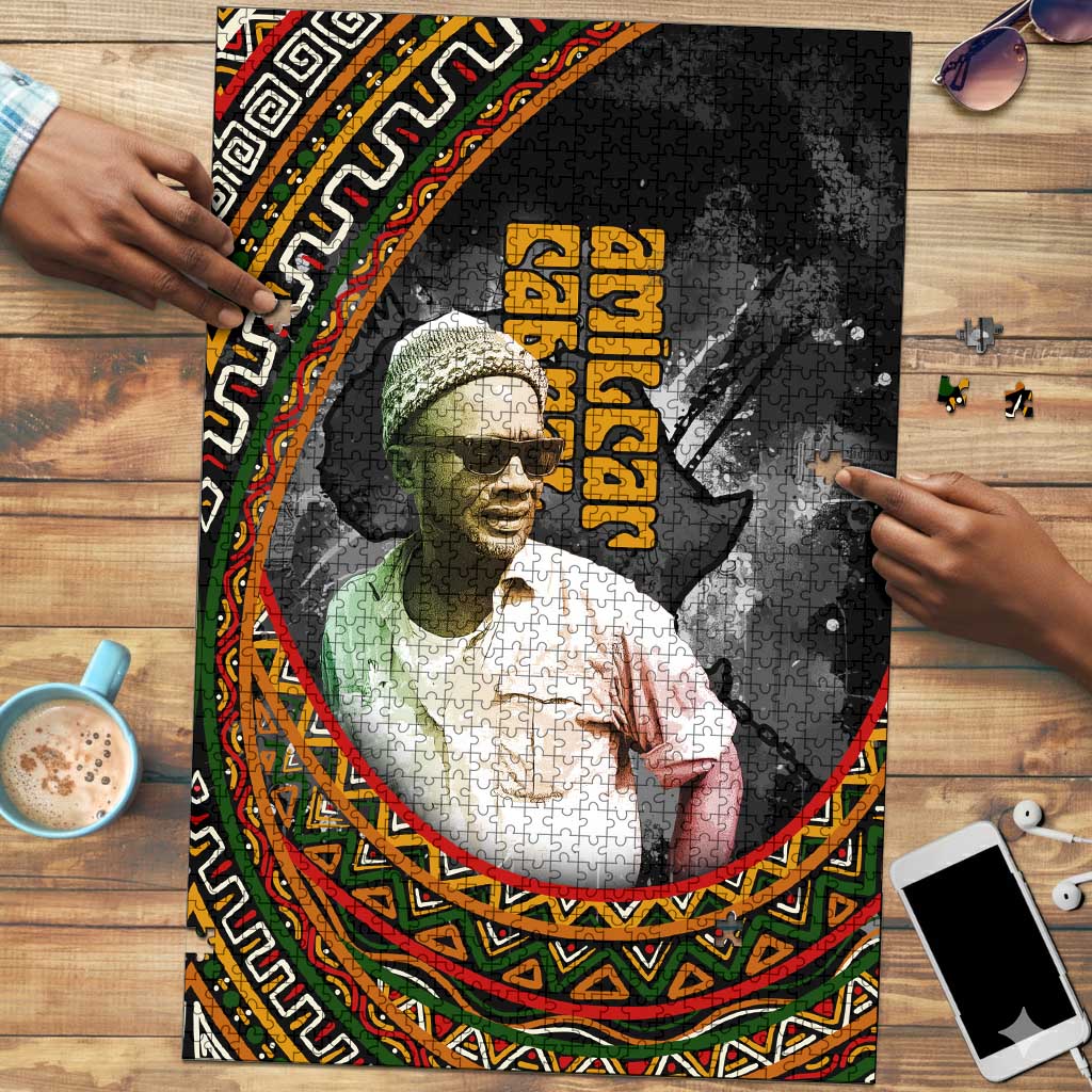 Amilcar Cabral Puzzle African Map with Chains Freedom Theme Revolutionary Liberation Tribute - Wonder Print Shop