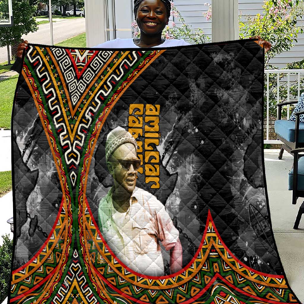Amilcar Cabral Quilt African Map with Chains Freedom Theme Revolutionary Liberation Tribute - Wonder Print Shop