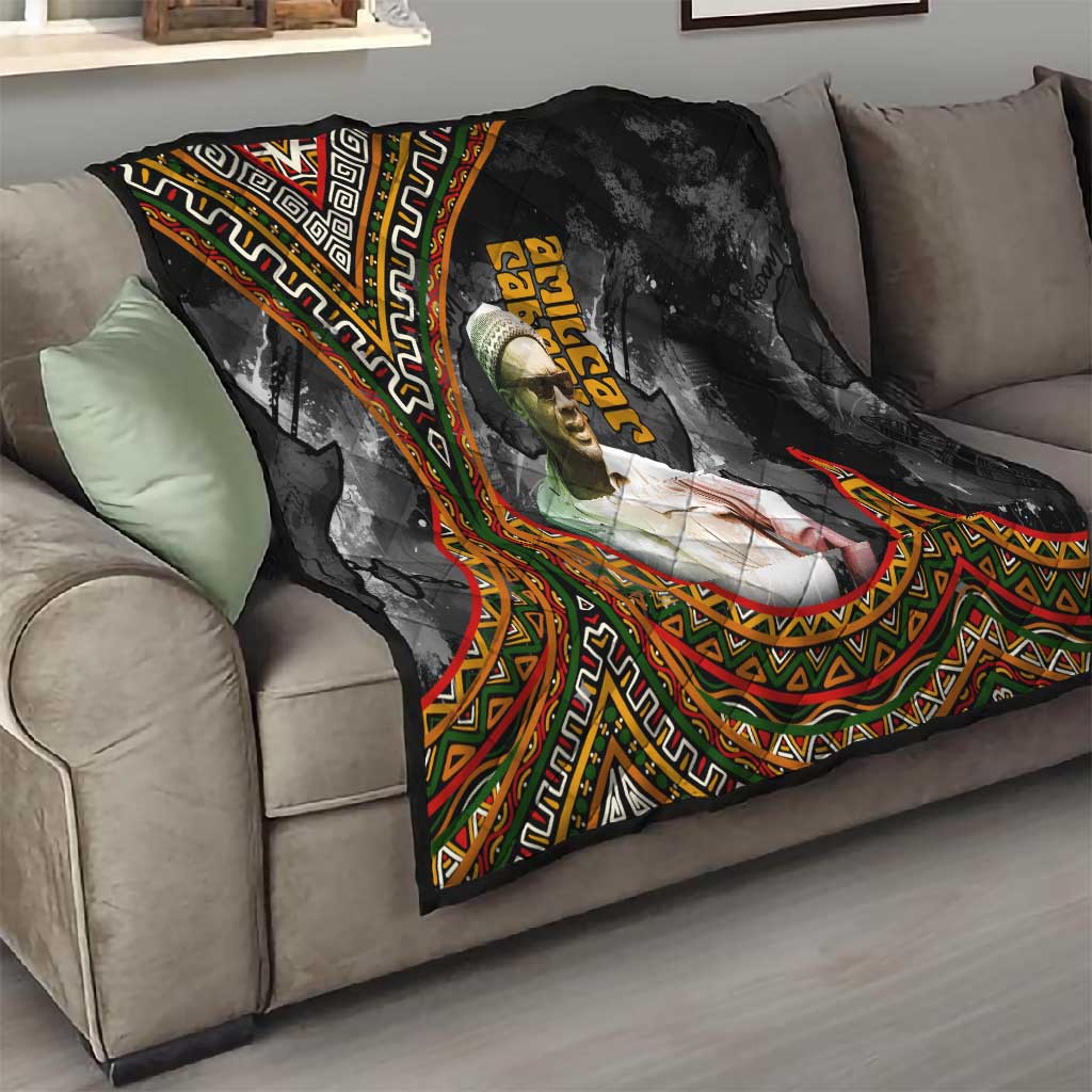 Amilcar Cabral Quilt African Map with Chains Freedom Theme Revolutionary Liberation Tribute - Wonder Print Shop