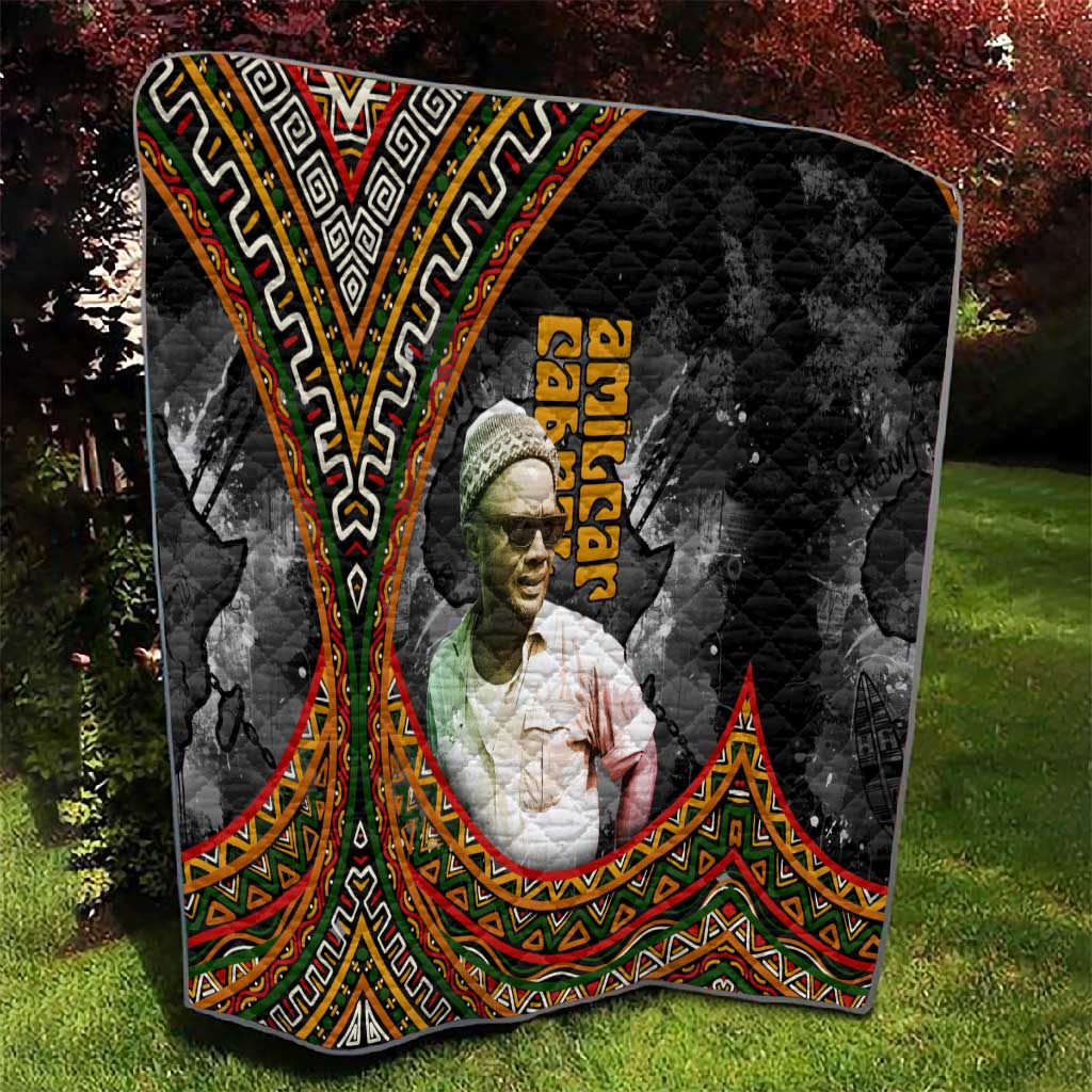 Amilcar Cabral Quilt African Map with Chains Freedom Theme Revolutionary Liberation Tribute - Wonder Print Shop