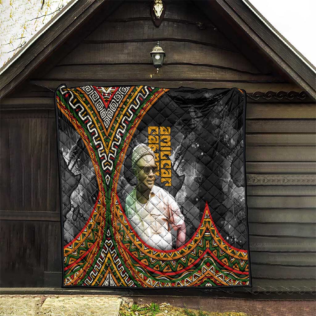 Amilcar Cabral Quilt African Map with Chains Freedom Theme Revolutionary Liberation Tribute - Wonder Print Shop