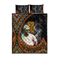 Amilcar Cabral Quilt Bed Set African Map with Chains Freedom Theme Revolutionary Liberation Tribute - Wonder Print Shop