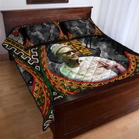 Amilcar Cabral Quilt Bed Set African Map with Chains Freedom Theme Revolutionary Liberation Tribute - Wonder Print Shop