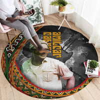 Amilcar Cabral Round Carpet African Map with Chains Freedom Theme Revolutionary Liberation Tribute - Wonder Print Shop