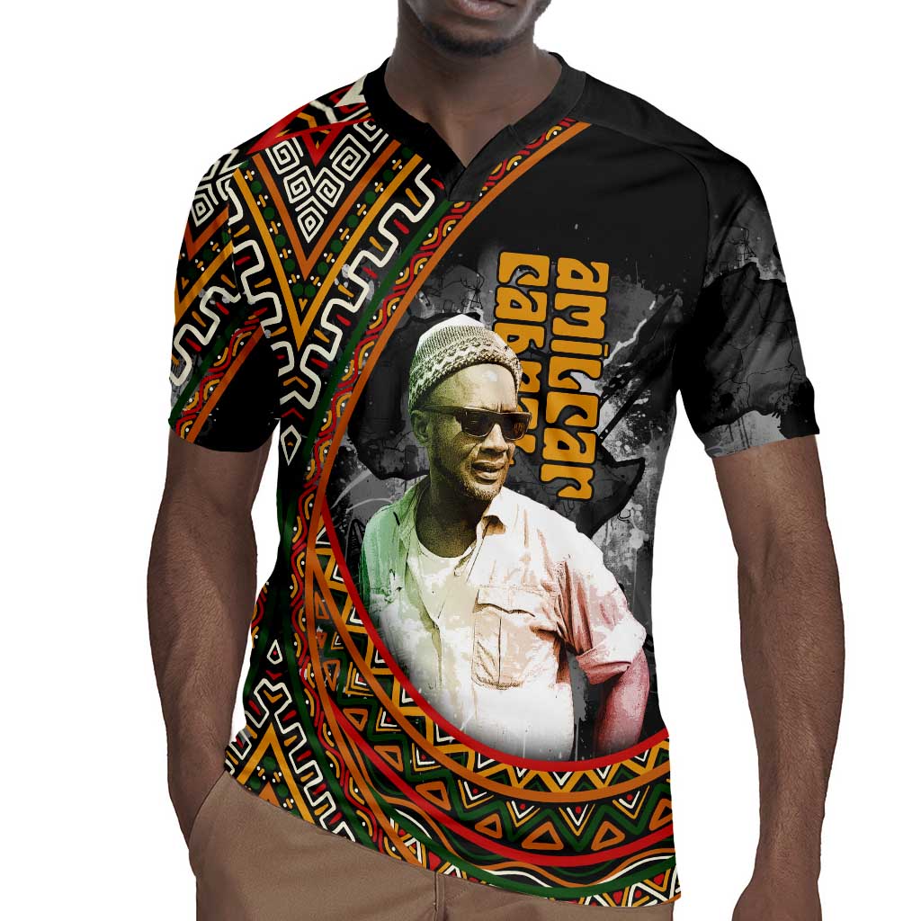Amilcar Cabral Rugby Jersey African Map with Chains Freedom Theme Revolutionary Liberation Tribute - Wonder Print Shop