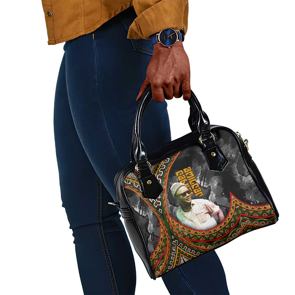 Amilcar Cabral Shoulder Handbag African Map with Chains Freedom Theme Revolutionary Liberation Tribute - Wonder Print Shop