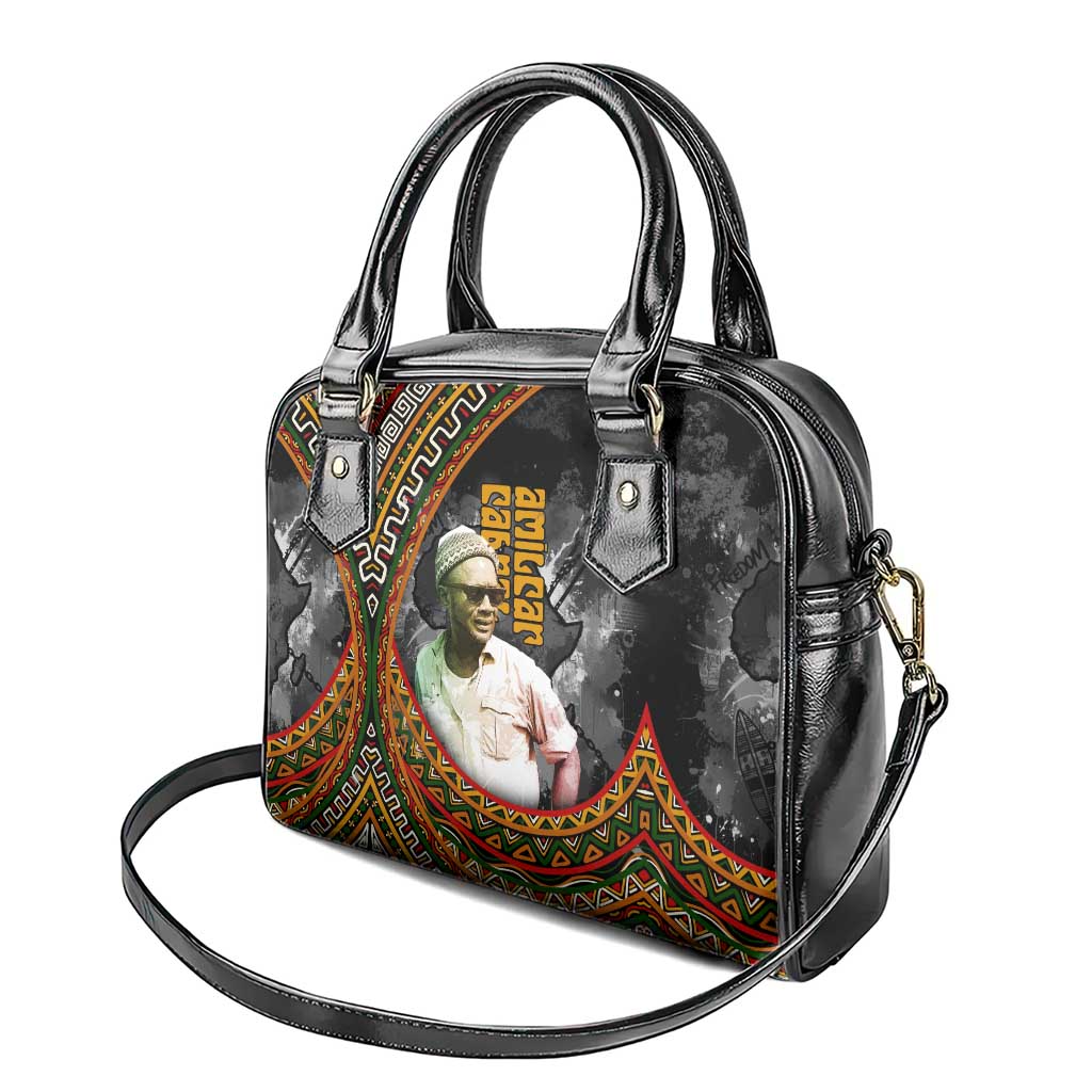 Amilcar Cabral Shoulder Handbag African Map with Chains Freedom Theme Revolutionary Liberation Tribute - Wonder Print Shop