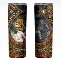 Amilcar Cabral Skinny Tumbler African Map with Chains Freedom Theme Revolutionary Liberation Tribute - Wonder Print Shop