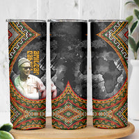 Amilcar Cabral Skinny Tumbler African Map with Chains Freedom Theme Revolutionary Liberation Tribute - Wonder Print Shop