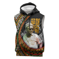 Amilcar Cabral Sleeveless Hoodie African Map with Chains Freedom Theme Revolutionary Liberation Tribute - Wonder Print Shop
