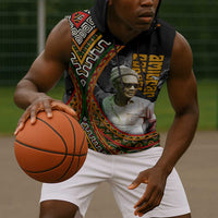 Amilcar Cabral Sleeveless Hoodie African Map with Chains Freedom Theme Revolutionary Liberation Tribute - Wonder Print Shop
