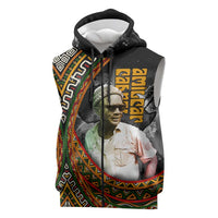 Amilcar Cabral Sleeveless Zip Hoodie African Map with Chains Freedom Theme Revolutionary Liberation Tribute - Wonder Print Shop